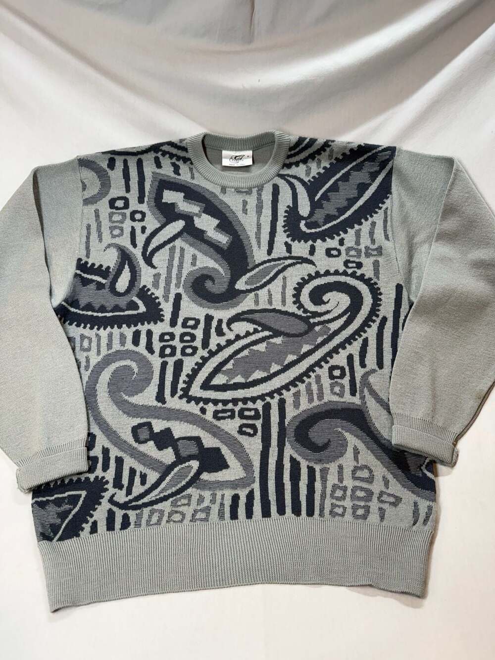 Vintage Gabicci Made in Italy Abstract Pattern Knit Sweater Size M